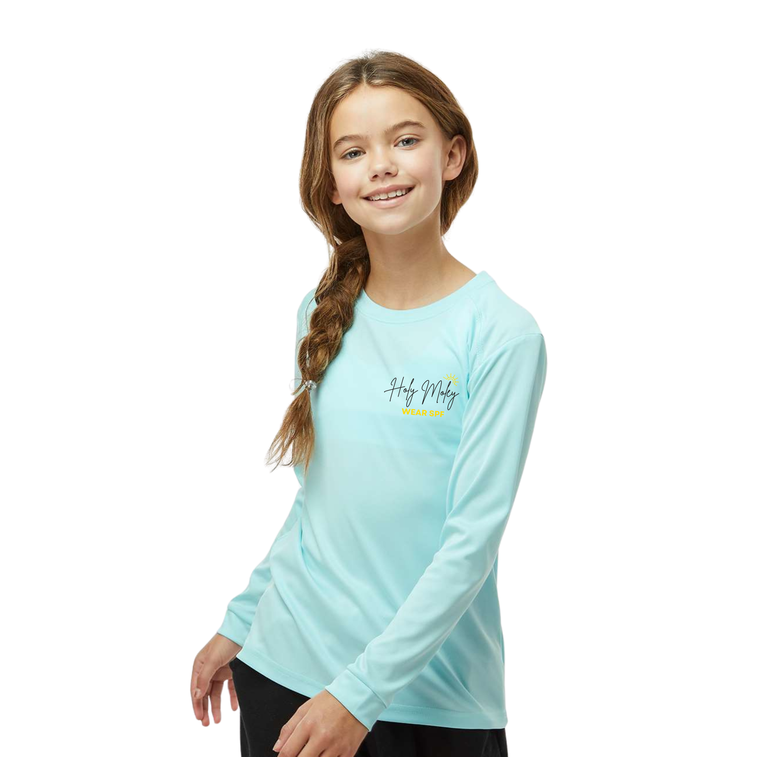 Sundercover® x Leah Koskinen Youth 'Holy Moley—Wear UPF' Performance Long Sleeve Tee