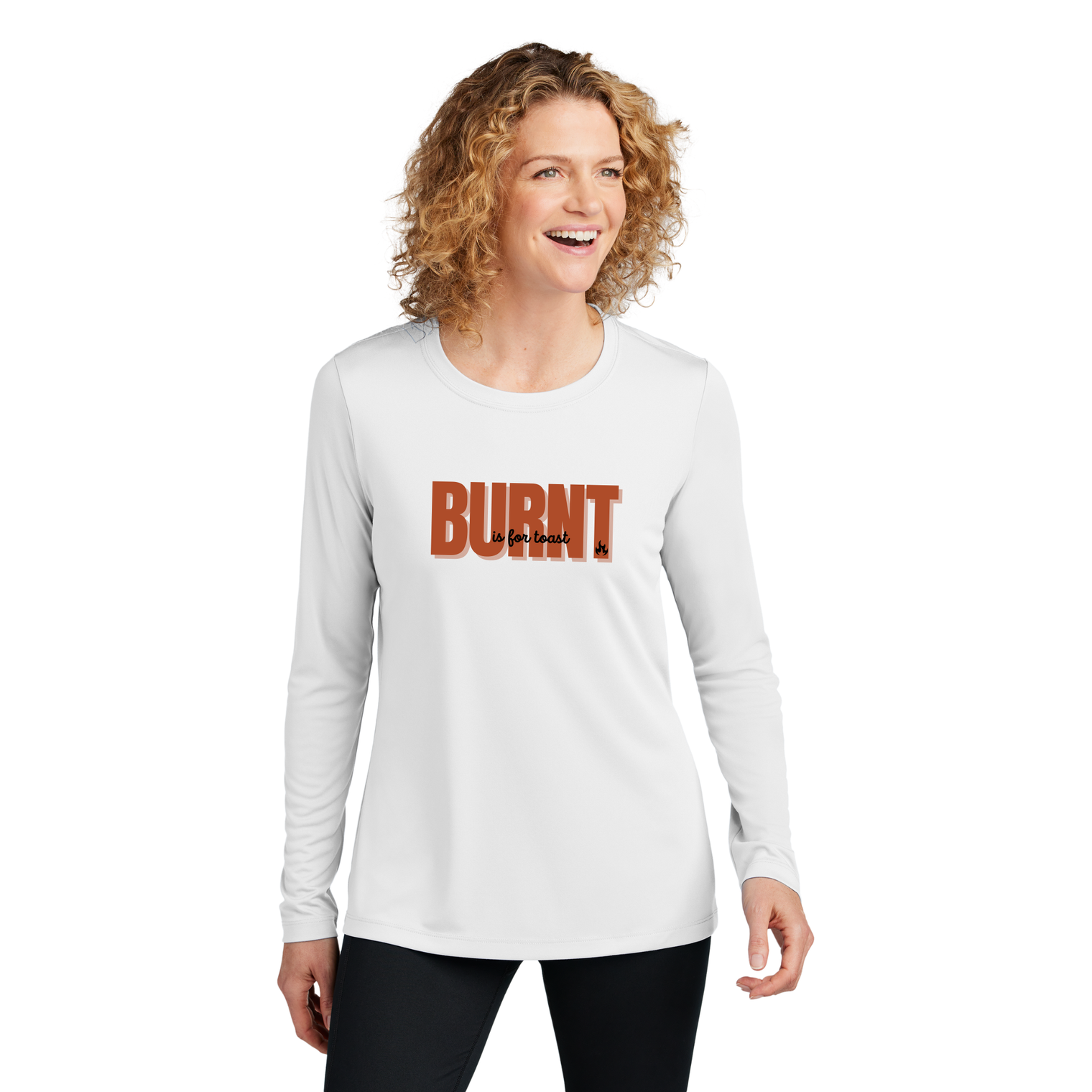 Sundercover® x Leah Koskinen “Burnt—is for toast” Women's Posi-UV LS T
